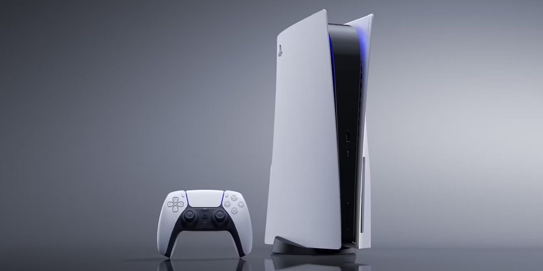 Vue inclinée de la console ps5