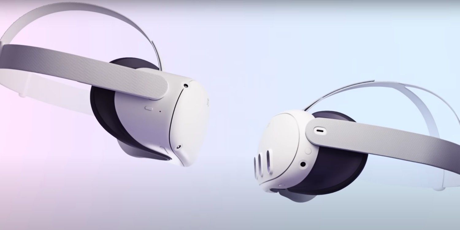 Les casques VR Quest 2 et Quest 3 de Meta photographiés face à face