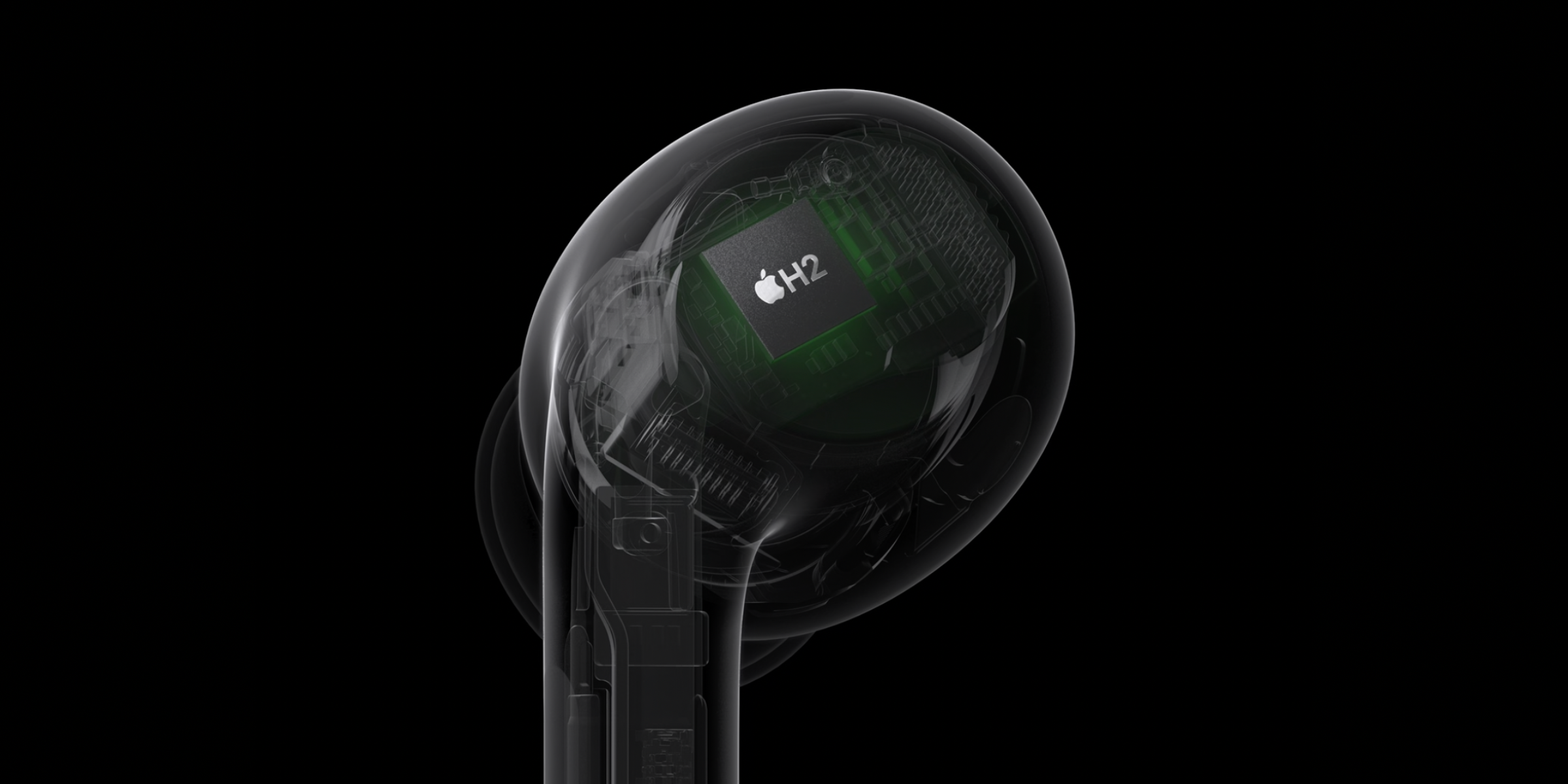 La puce H2 fournit une transparence adaptative sur les AirPods Pro 2.