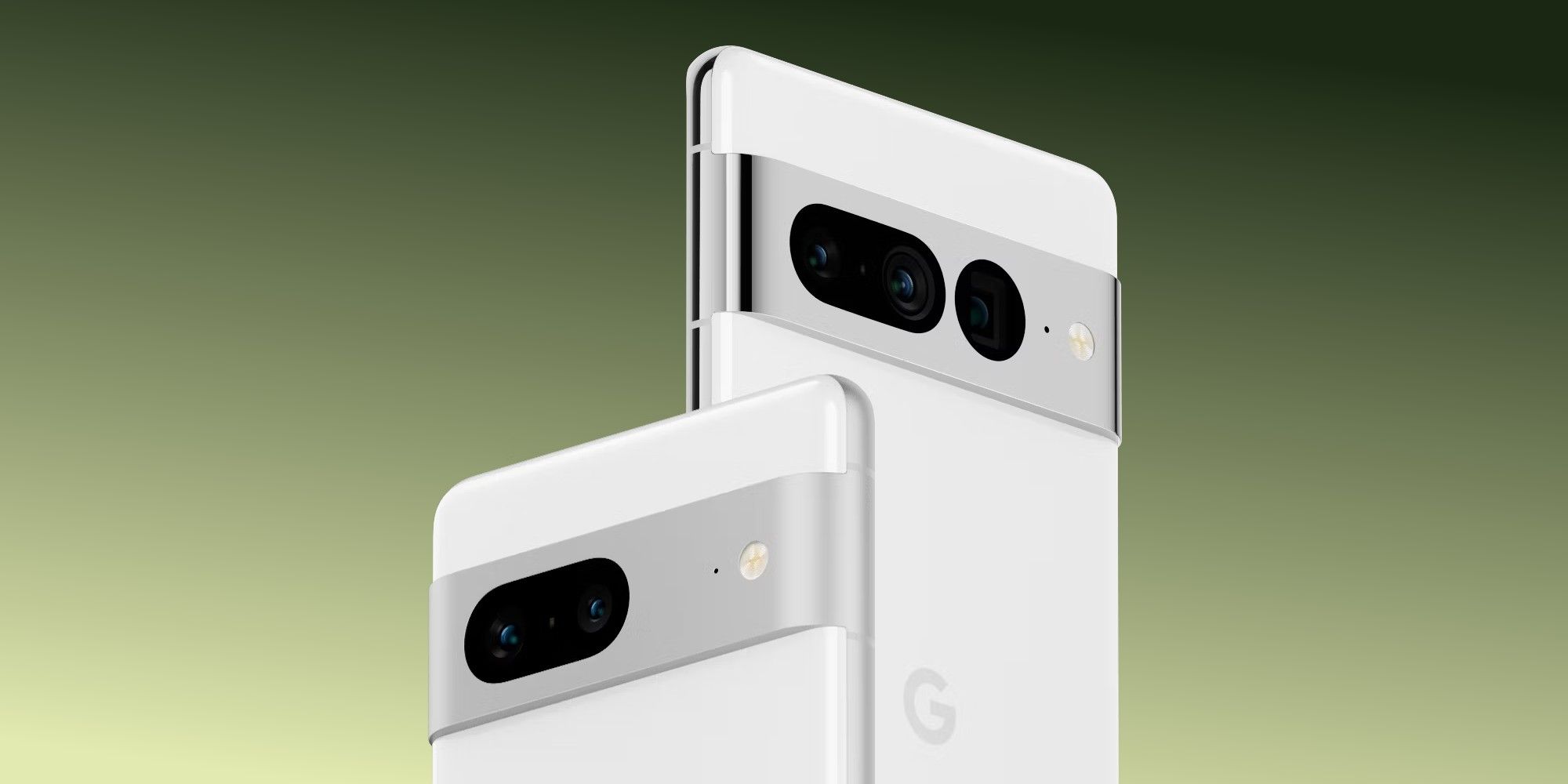 Une image montrant l'arrière du Pixel 7 et du Pixel 7 Pro