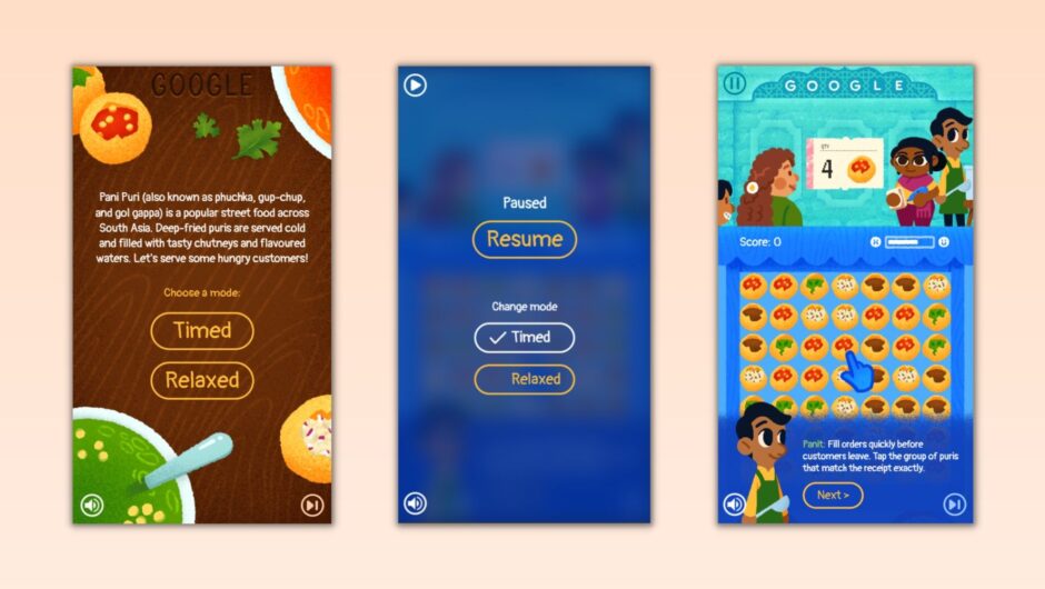 Comment jouer au jeu Google Doodle Pani Puri