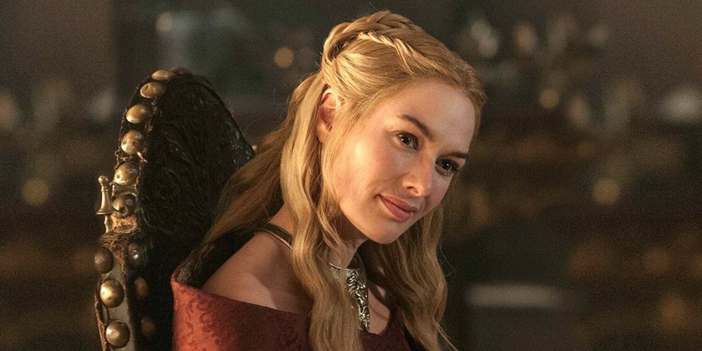 Cersei Lannister (Lena Headey) souriant dans Game of Thrones