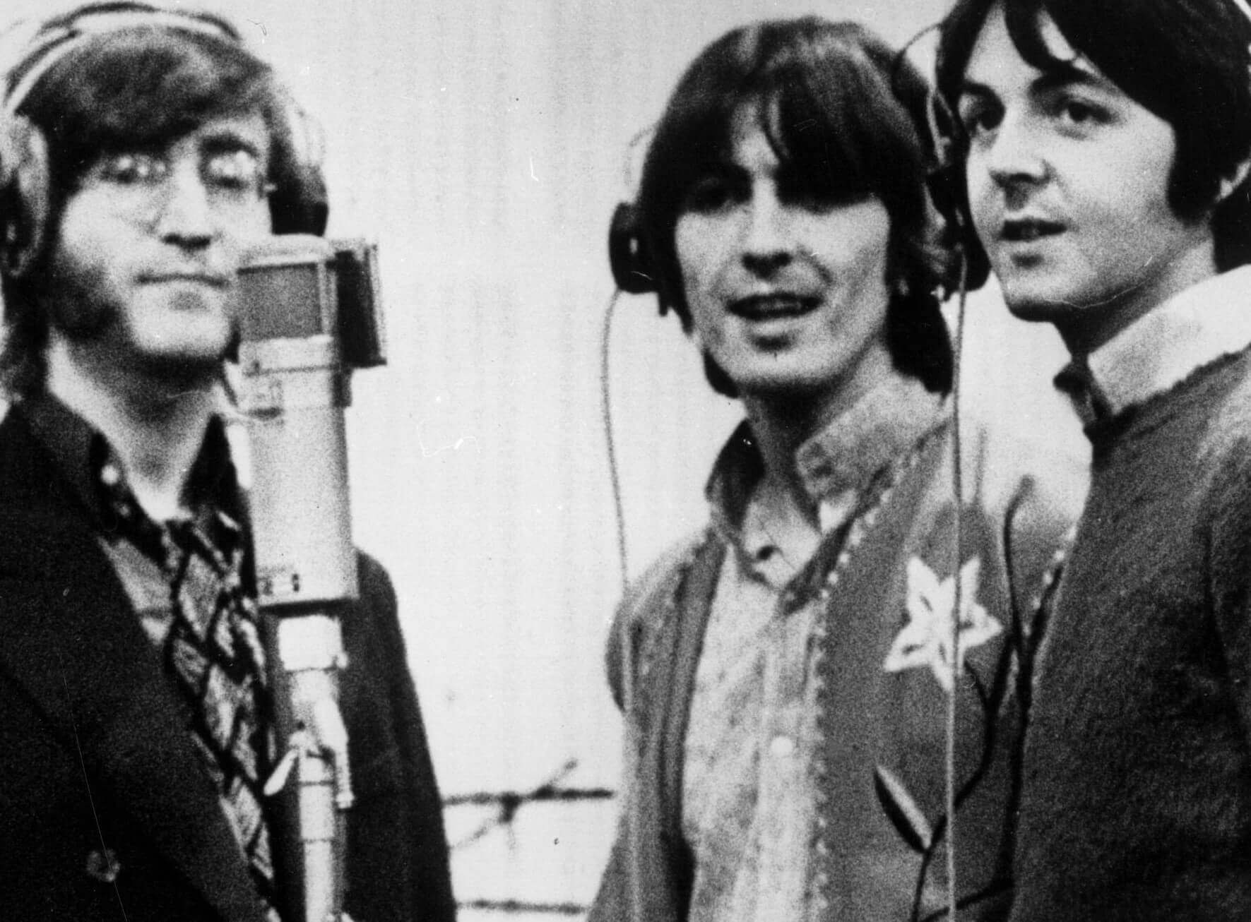 John Lennon, George Harrison et Paul McCartney des Beatles