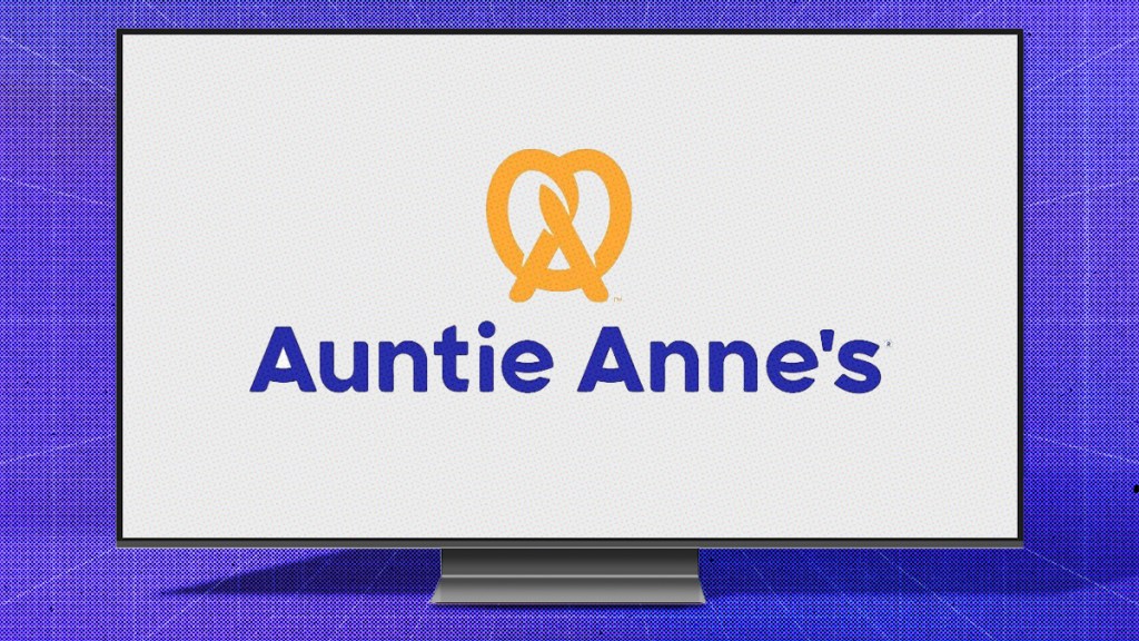 Le logo de tante Anne sur une télévision.