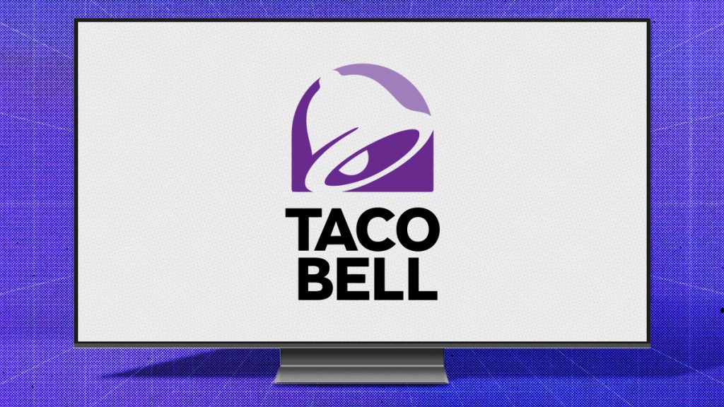 Logo Taco Bell à la télévision.