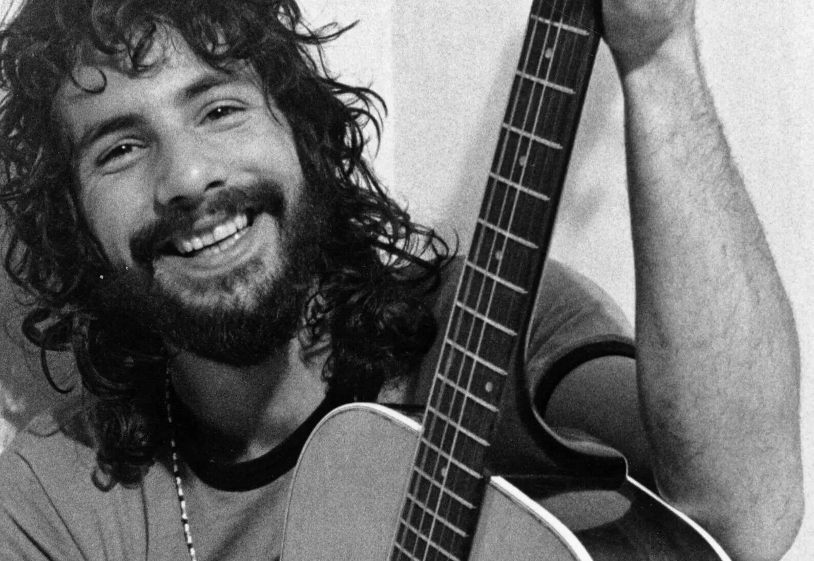 Cat Stevens en noir et blanc
