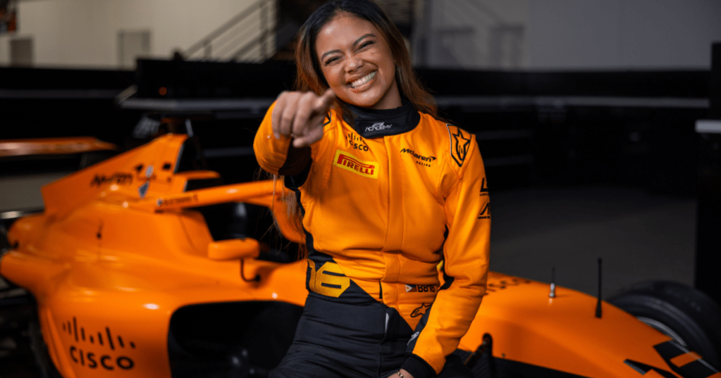 Bianca Bustamante, pilote de la McLaren F1 Academy