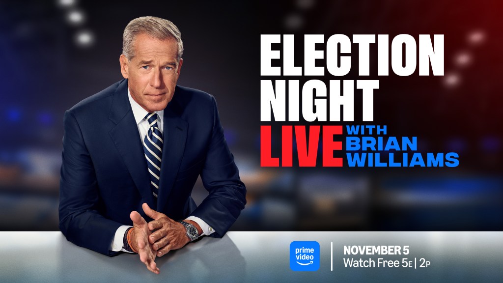 Image de Brian Williams lors du premier journal télévisé d'Amazon.