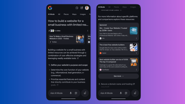 Google déploie des publicités en mode AI, la fonction de recherche alimentée en AI qui a été lancée en mars. Le mode AI est conçu pour gérer des questions plus nuancées ou complexes que l'IA […]