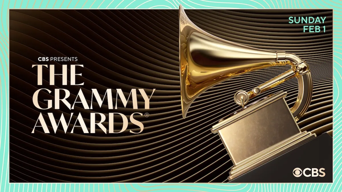 Illustration clé présentant le trophée des Grammys pour les Grammy Awards 2026