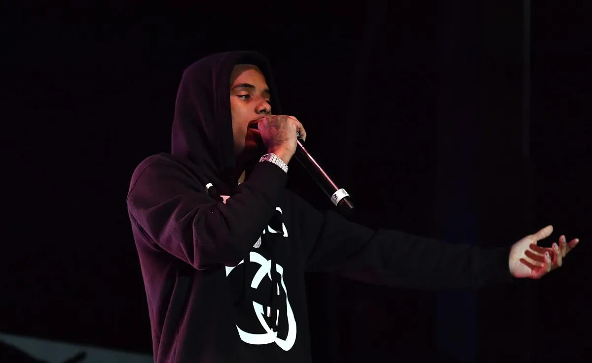 Pooh Shiesty se produit sur scène lors de la série de concerts Parking Lot présente : Gucci Mane & The New 1017 au Gateway Center Arena le 17 octobre 2020