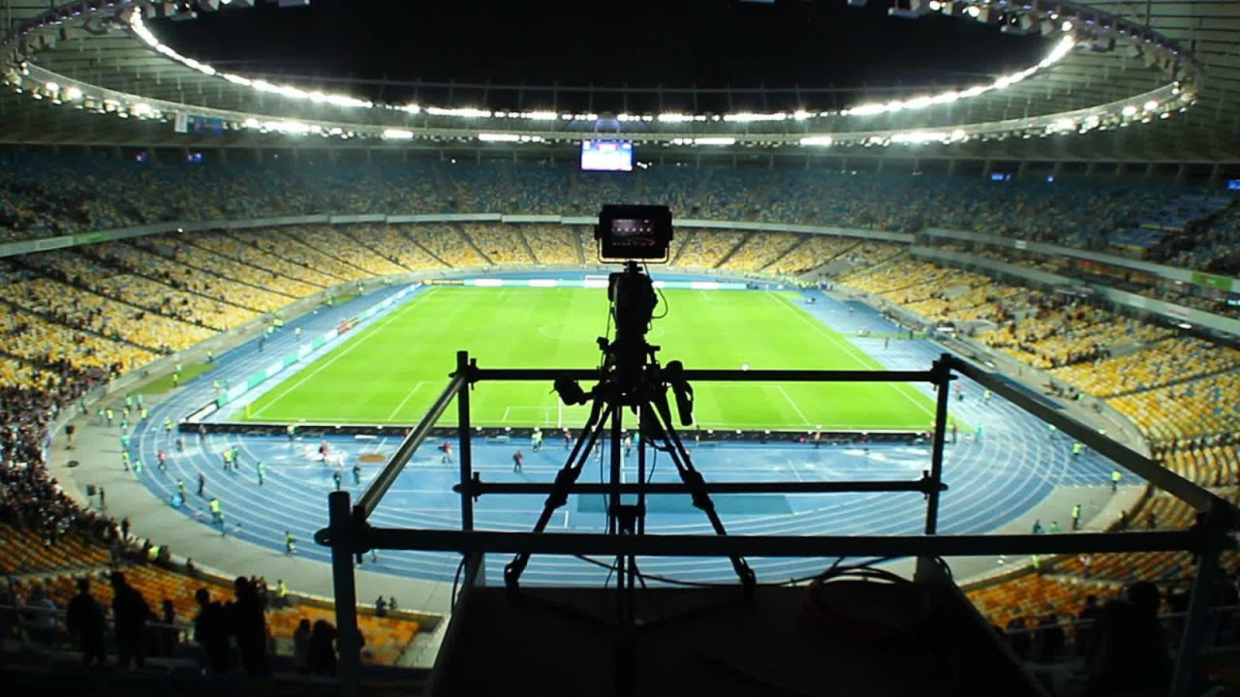 Conception sans titre (24) Caméra filmant un événement sportif en direct